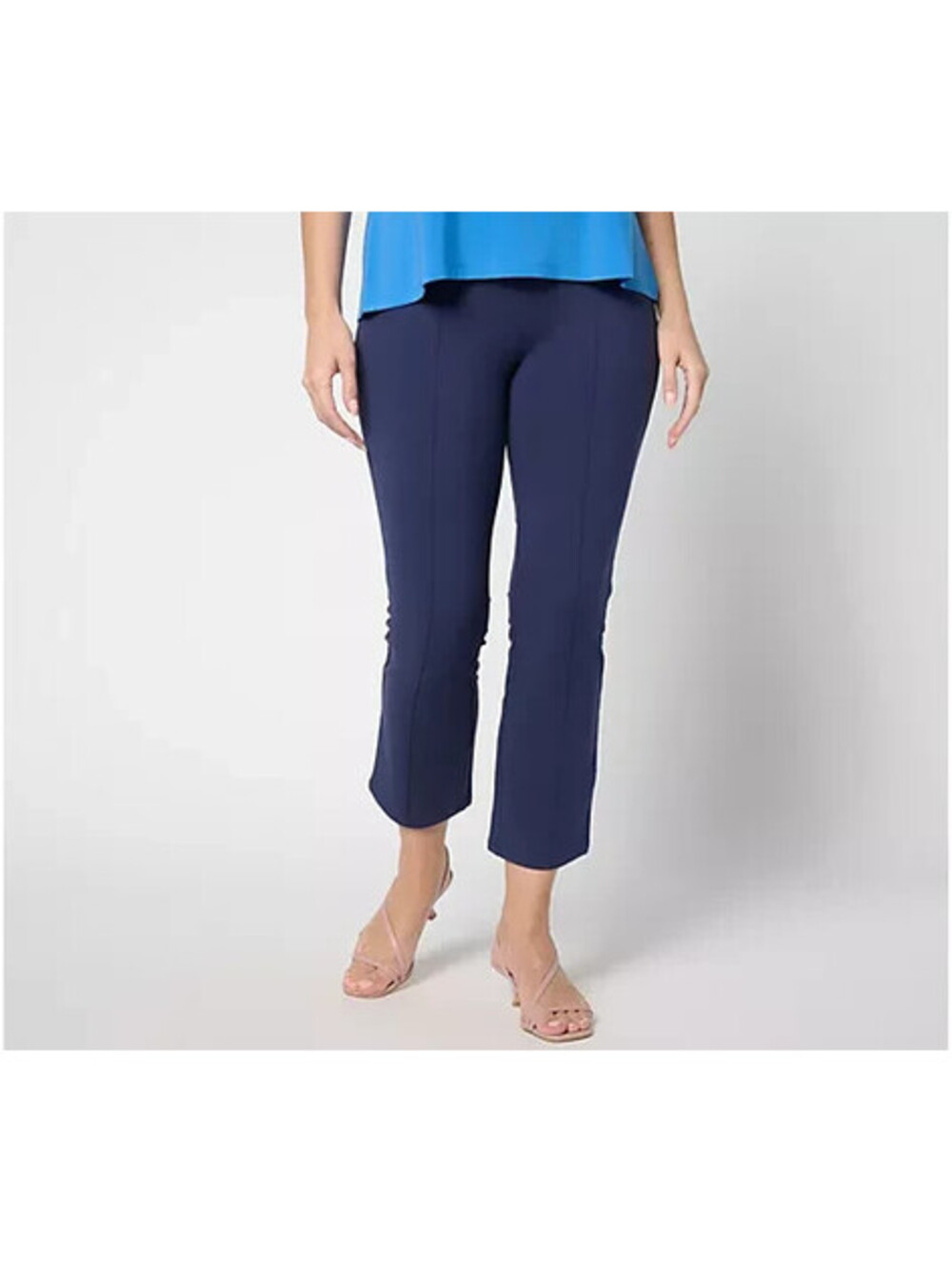 Women with Control Tall 86/14 Straight Leg Crop Empower Pant Navy, Small #19"
